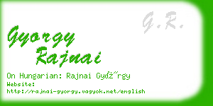 gyorgy rajnai business card